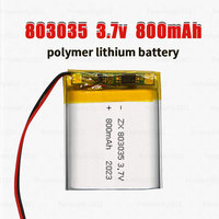 803035 Polymer Battery 800mAh 3.7V Li-ion Batteries for Smart Bracelet Bluetooth Headset Keyboard Toys Small Fan LED Lights Lipo