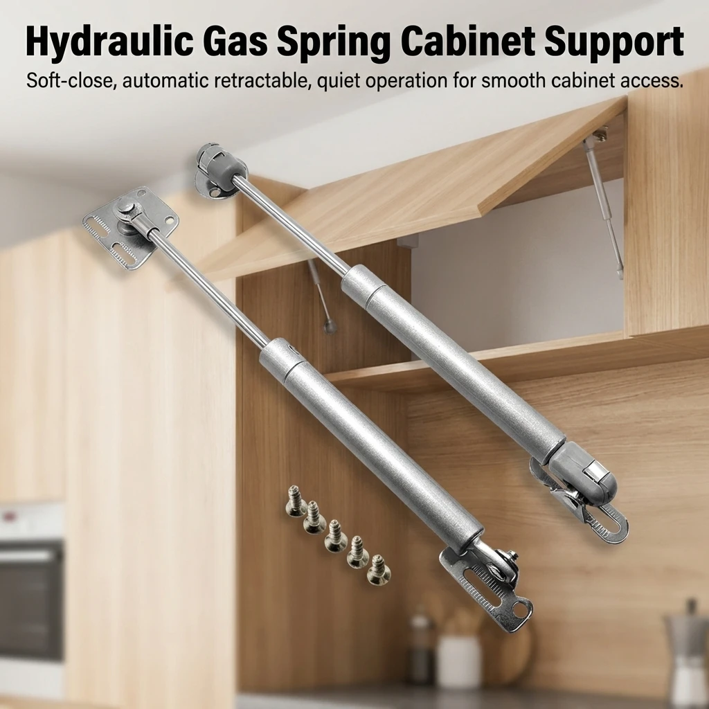 Steel Hydraulic Gas Spring For Cabinet Lift Up Door, Damping Telescopic Support Strut For Wardrobe Flip Door 30cm