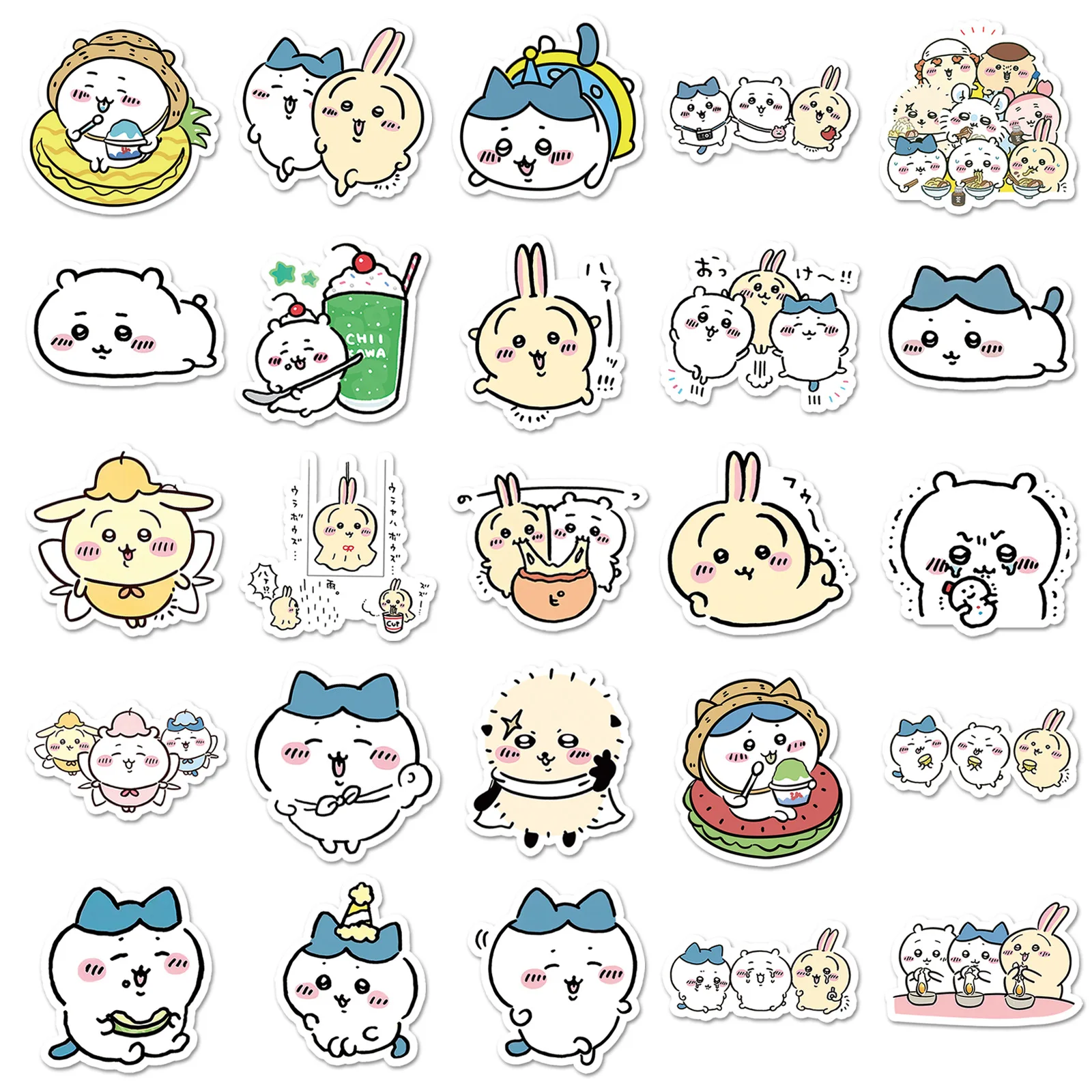 101Pcs Chiikawa Stickers Japanese Anime Cute Cartoon Waterproof Decorative Stickers for Water Bottle Thermos Scrapbook DIY view 4