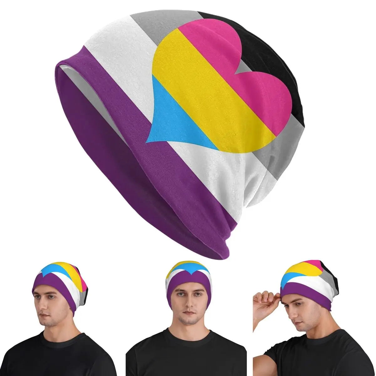 

Асексуальные панромантические шапочки с флагом гордости, шапки, теплая осенне-зимняя уличная шапка, вязаные шапки для взрослых унисекс