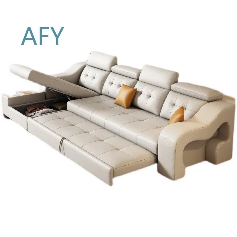 Sofa Bed for Small Apartment Living Room Dual Purpose Multi Functional Princess Style Storage Modern Simple Telescopic