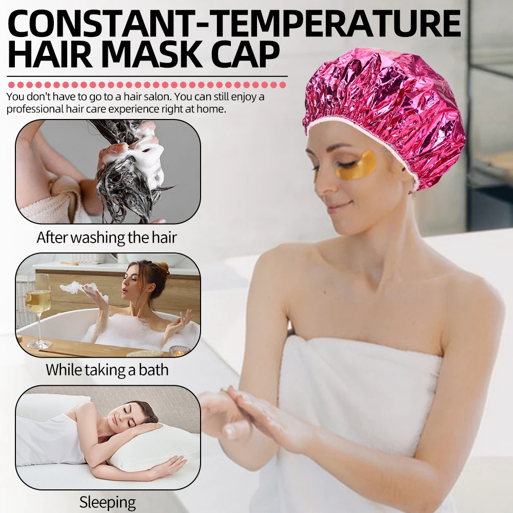 

Шапочка для душа, теплоизоляционная шапочка из алюминиевой фольги, эластичная шапочка для купания для женщин, инструмент для завивки волос, парикмахерская