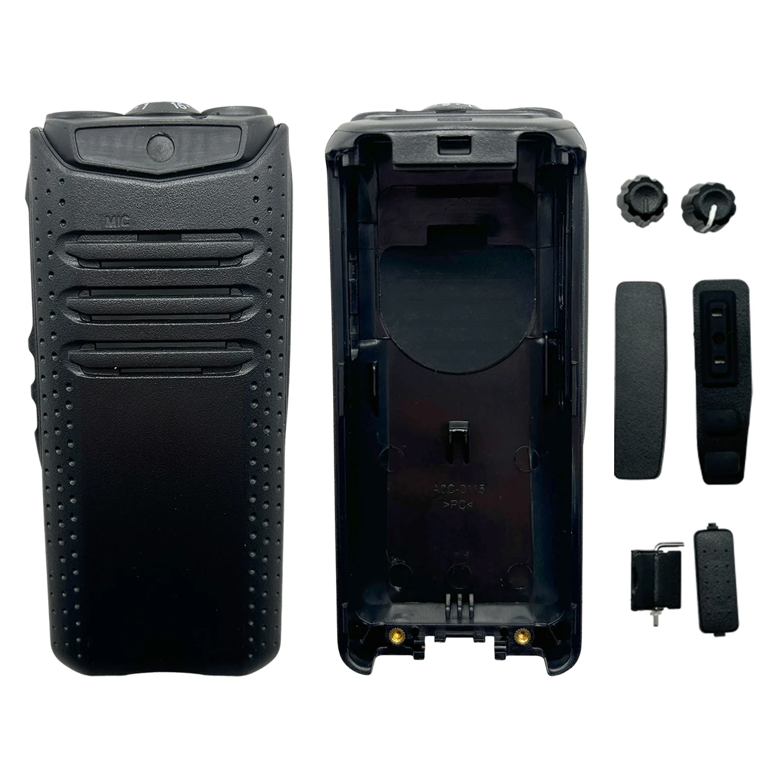 Black Replacement Front Case Housing kit For TK-D340C Portable Two Way Radios