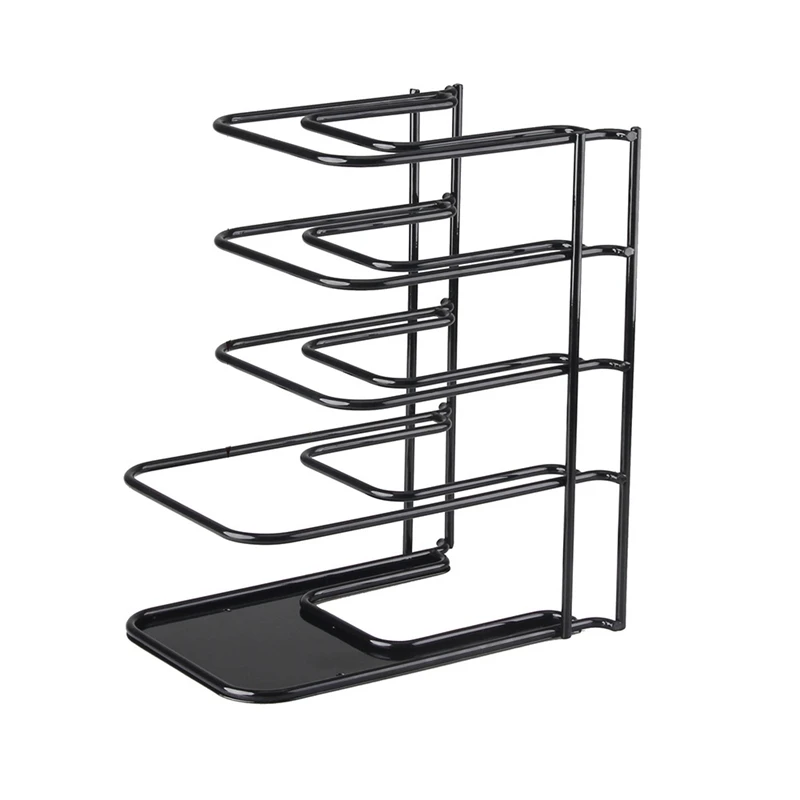 

Five-Tier Kitchen Pot Rack Lid Storage Rack Heavy-Duty Pan Cast Iron Pot Storage Rack