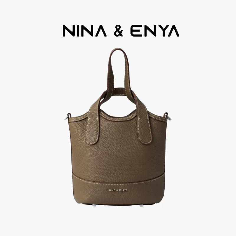 

NINA ENYA 2025 Fashion Basket Bag Shopping Bag New Style Women's Shoulder Bag