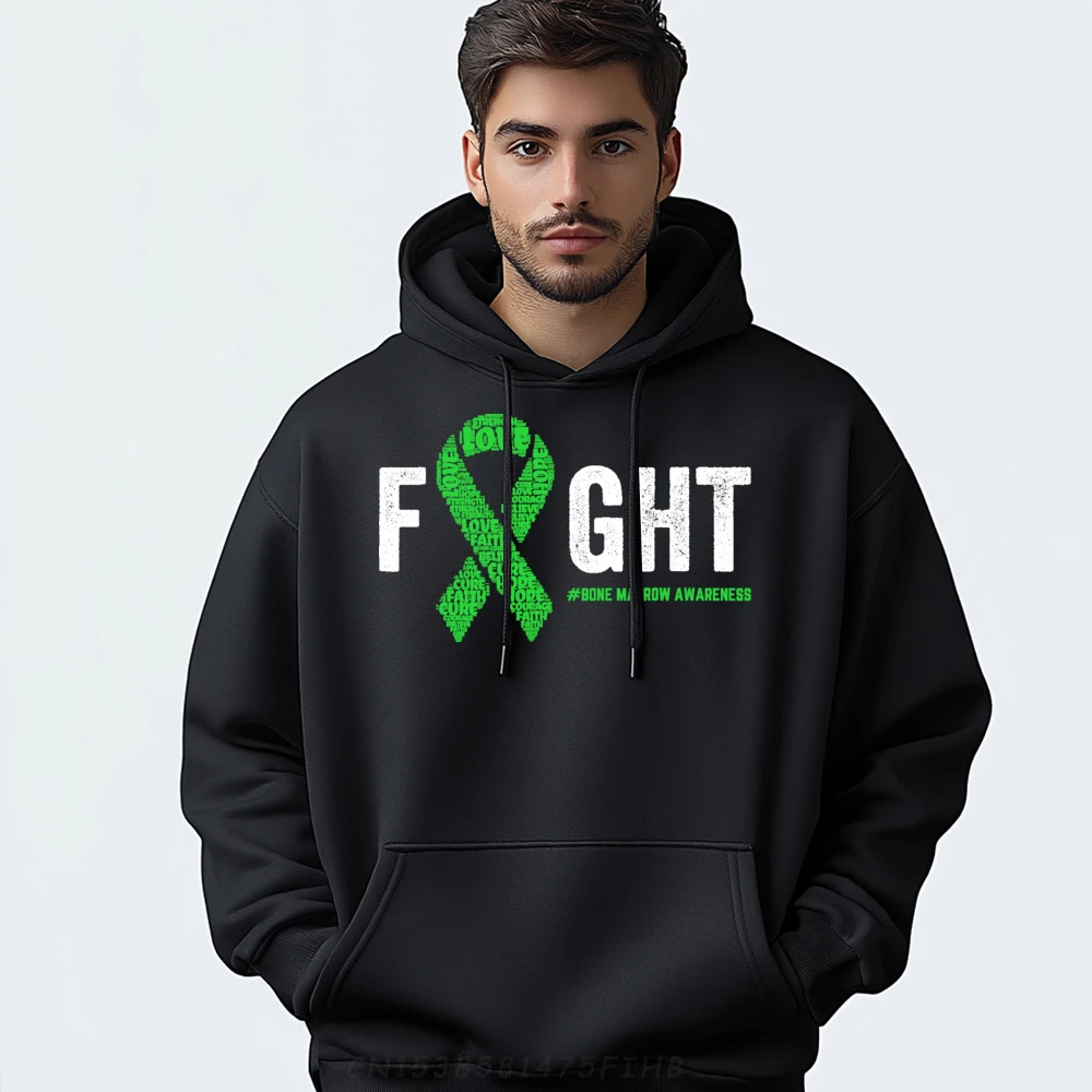 

Bone Marrow Transplant Awareness Fight Geek Round Collar Mens Hoodies Leisure Classic Long Sleeve Hoodies For Men