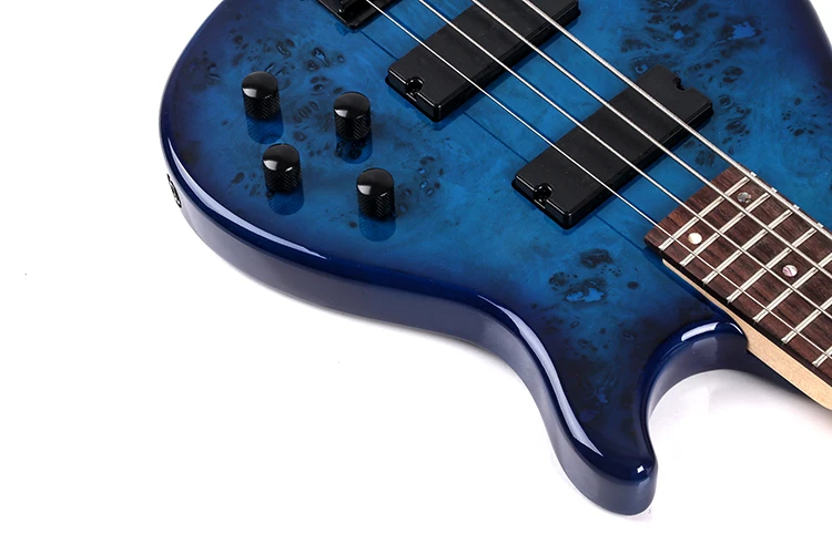 Custom Brand Burl Ash Guitar Electric Bass 4 String Professional Musical Instruments