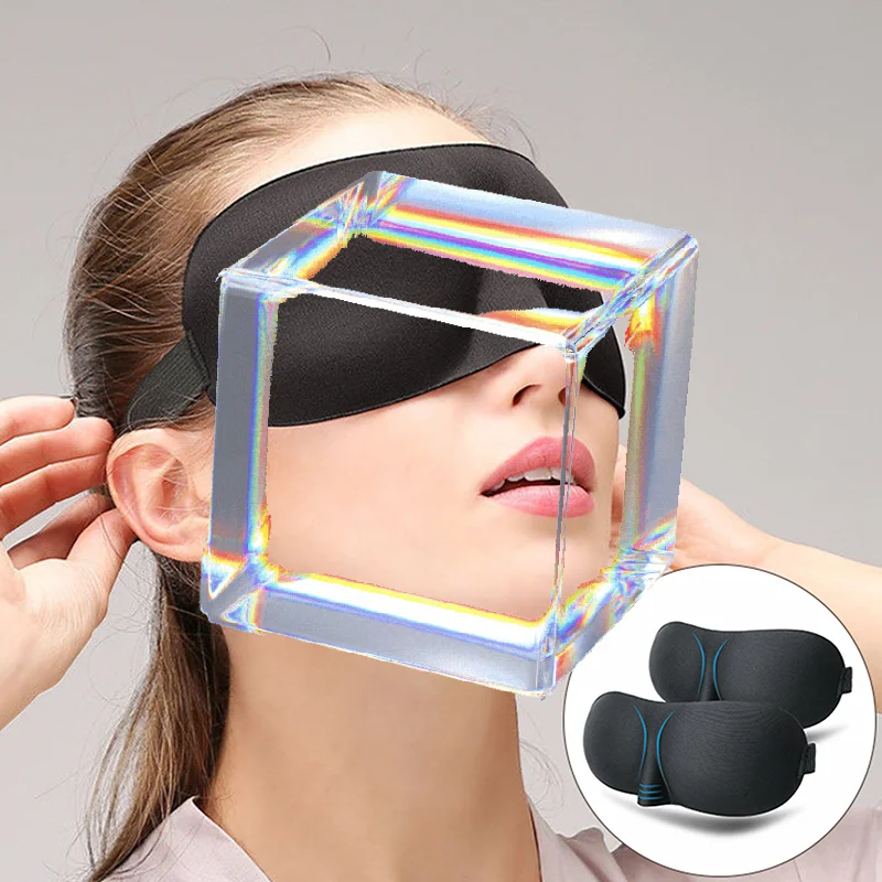Eye Cover Soft Blackout Sleeping Aid Travel Eyeshade Blindfold Eyepatch 3D Shading Sleeping Eye Mask Block Out Light 1 Pcs