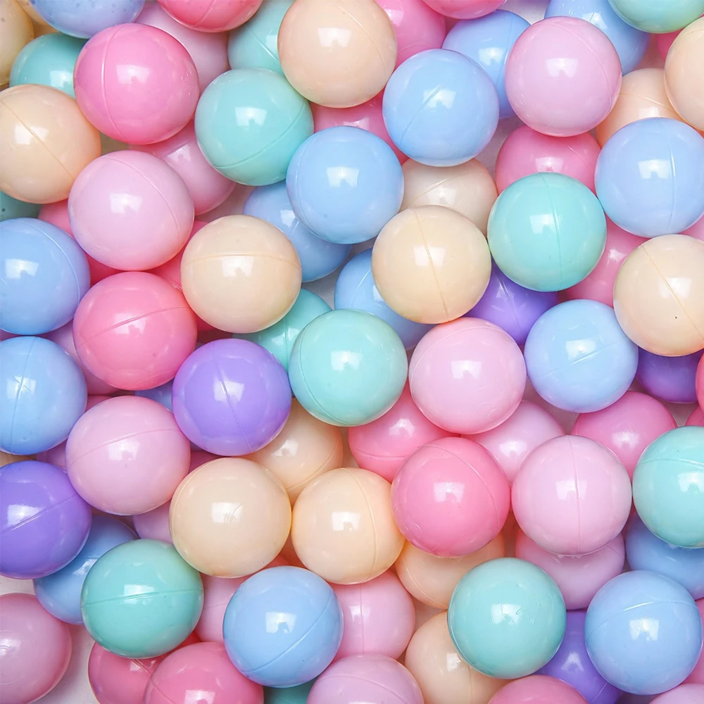 

5.5cm 100pcs/bag 6 Macca colours Ocean Ball Plastic Ball Pit Balls Round Shape for Kids Ball Pit and Pool Toys