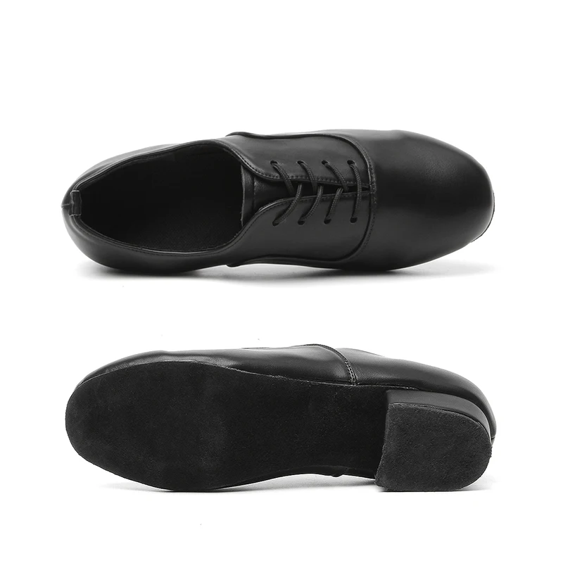 Man\'s Dance Shoes Men Ballroom Latin Dancing Shoes For Boy Modern Tango Jazz Black Salsa Teacher Practice Shoes Low Heels