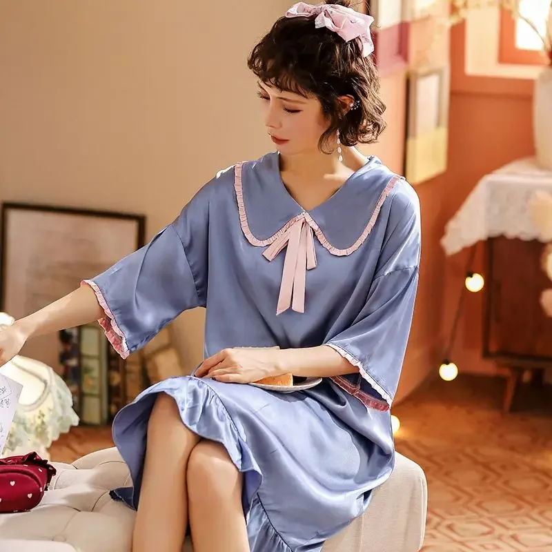 

Nightgowns Women Ruffles Creativity Lovely All-match Daily Home Leisure Elegant Korean Style Ladies Vintage Popular Charming New