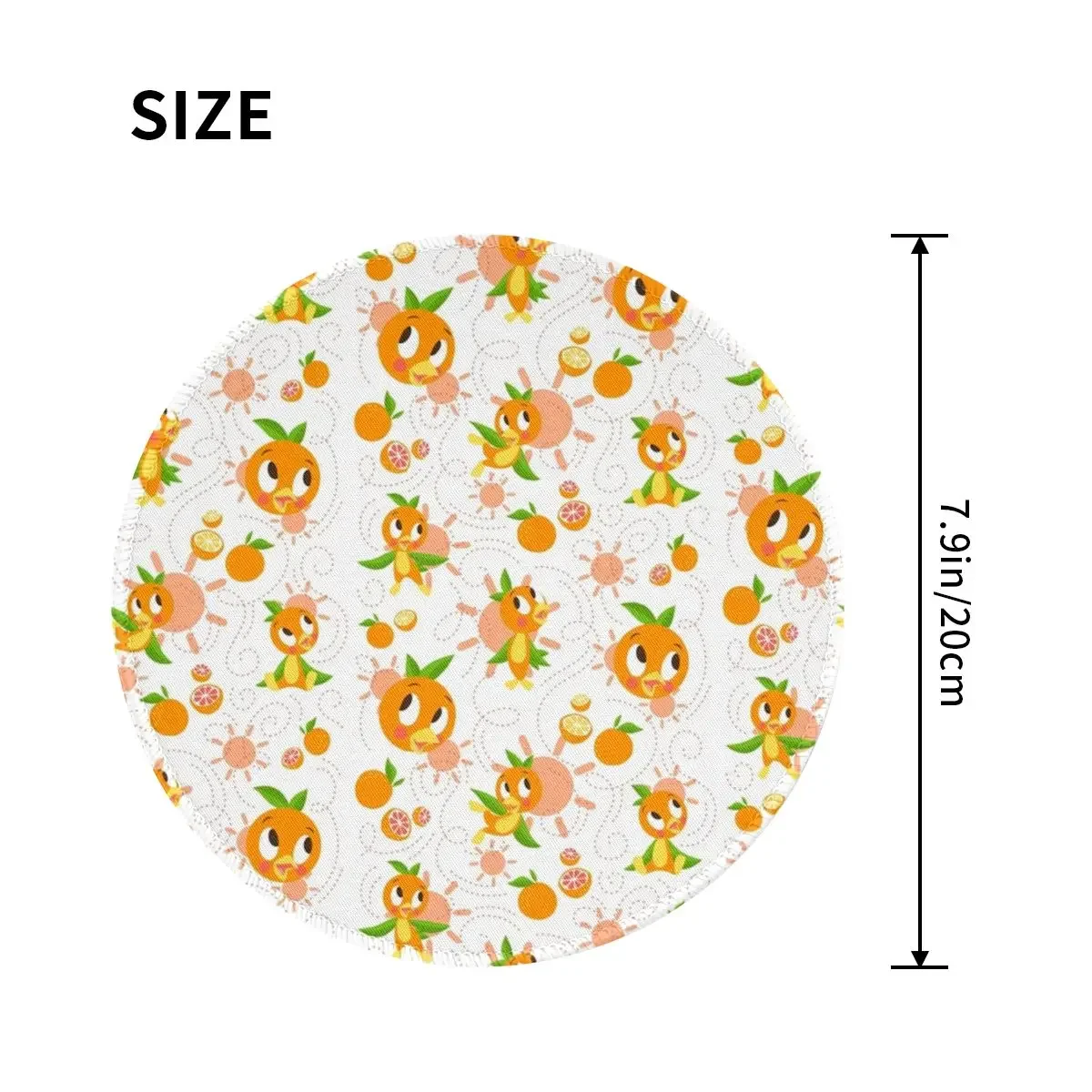 Orange Bird Round Mouse Pad Computer Keyboard Mouse Mat Gamer PC Desk Mat Office Table Mats