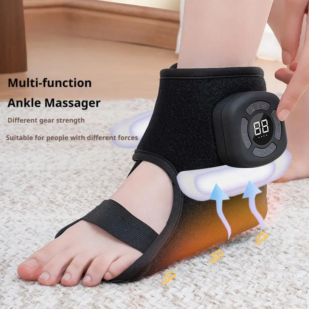 

Wireless Electric Foot and Ankle Massager with Heat Vibration Air Compression for Pain Relief Muscle Relaxation Home Use Therapy
