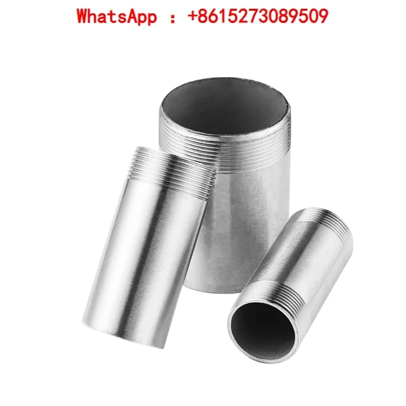 304/316L double threaded extension  with external thread, single external thread welded short pipe L100MM, packaged in 10 pieces