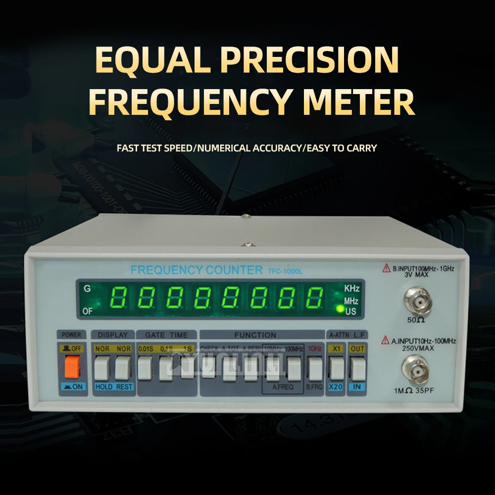 LED Digital Precision Frequency Meter Tester TFC-2700L Frequency Counter A/B Channel Sensitivity 20mVrms Stability ±3 * 10-9s