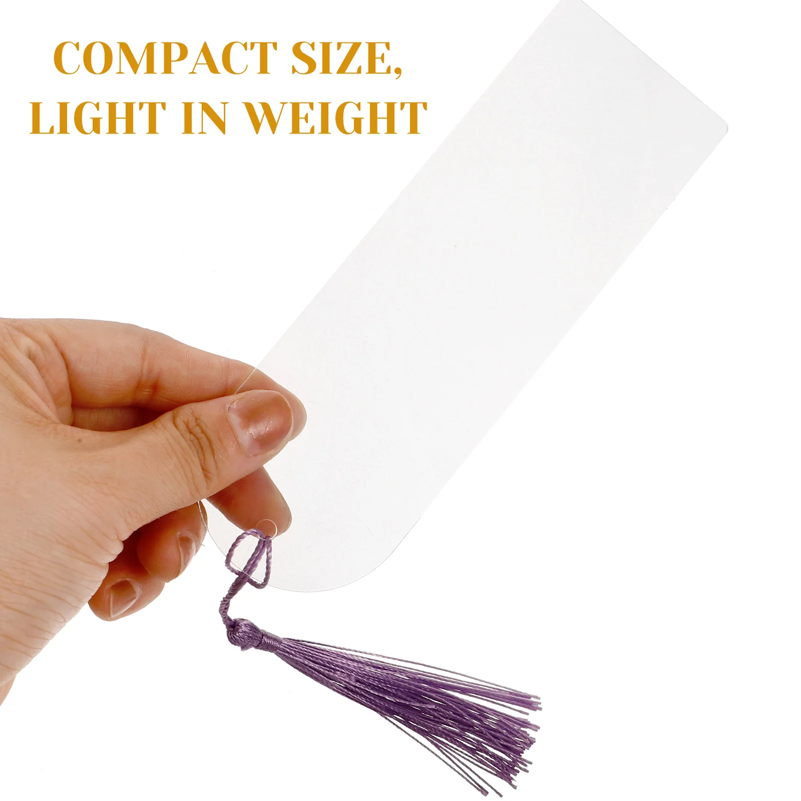 30세트 아크릴 투명 책갈피 빈 직사각형 태슬 페이지 마커 DIY 독서 액세서리 선물 책갈피