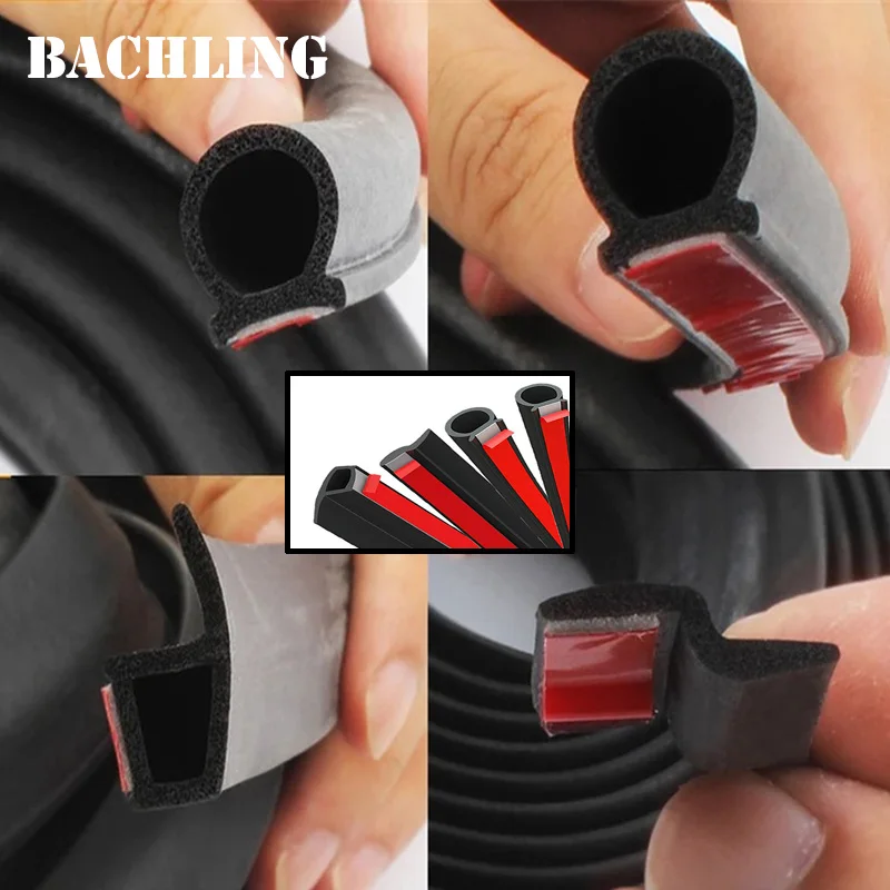 Car Door Seal Strip Auto Rubber Z P D Type Seals Noise Insulation Anti-Dust Soundproofing Auto Sealing Strips Accessories
