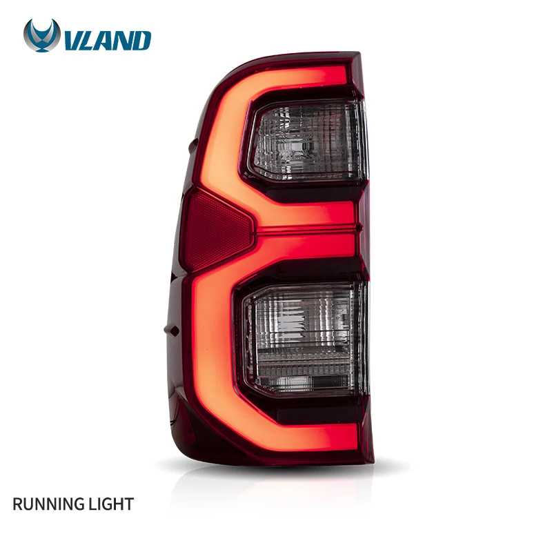 VLAND fábrica nuevo estilo conjunto de luces traseras LED completas 2015-2020 con luces traseras de señal de giro para lámpara trasera Toyota HILUX