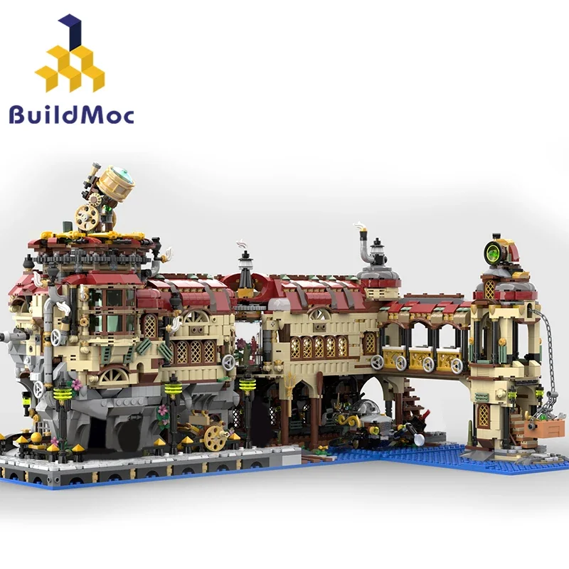 

BuildMoc Steam Powered Submersible Architecture Building Blocks Set Hinged Frame Engine Machine Science Bricks Toys For Kid Gift