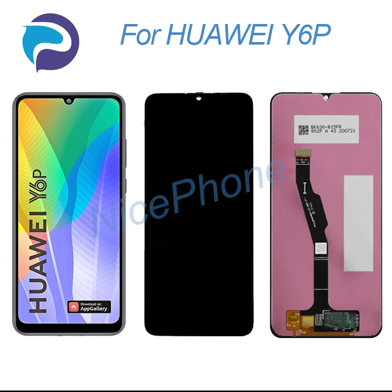 

Для HUAWEI Y6P ЖК-экран + сенсорный дигитайзер дисплей MED-LX9, MED-LX9N Y6P Y6 2020 ЖК-экран Замена в сборе