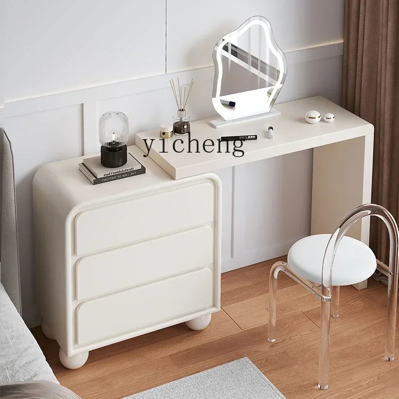 A1 solid wood dresser bedroom modern simple small makeup table three bucket cabinet integrated