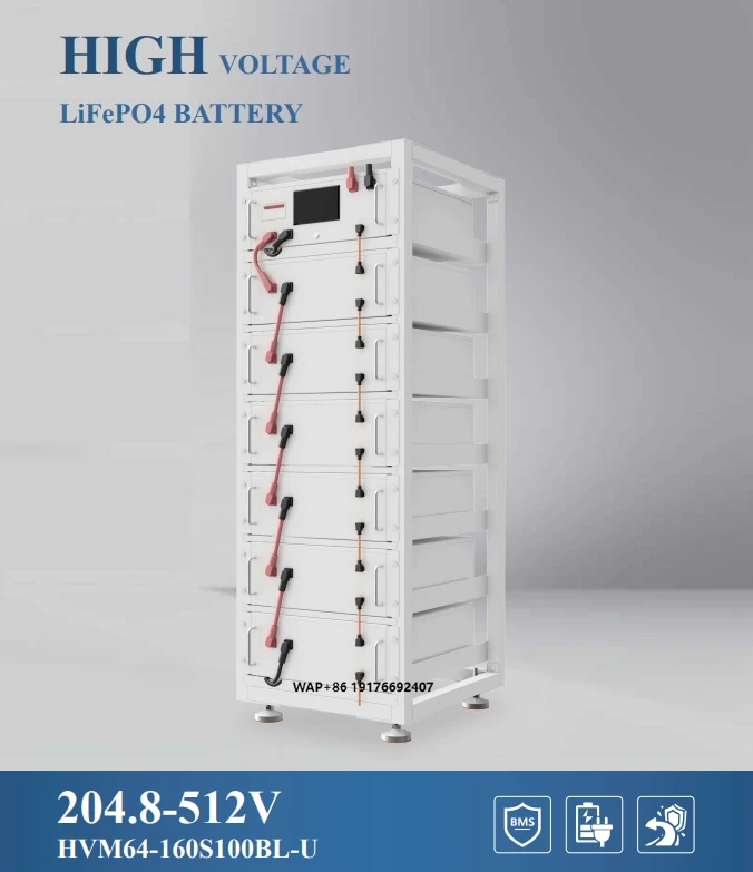 Stacked Mounted Floor Installation LiFePO4 Battery 40Kwh High Voltage 409.6v 100Ah  Home Energy Storage  From China
