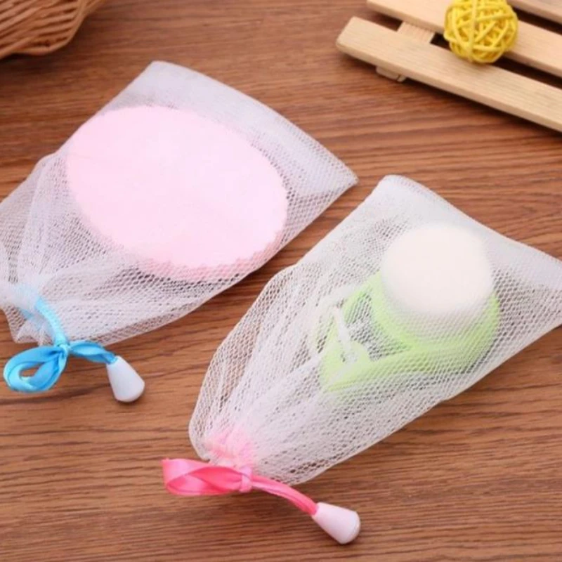 1000pcs/lot 9x15cm Soap Blister Mesh Soap Net Foaming Net Easy Bubble Mesh Bag Random Color