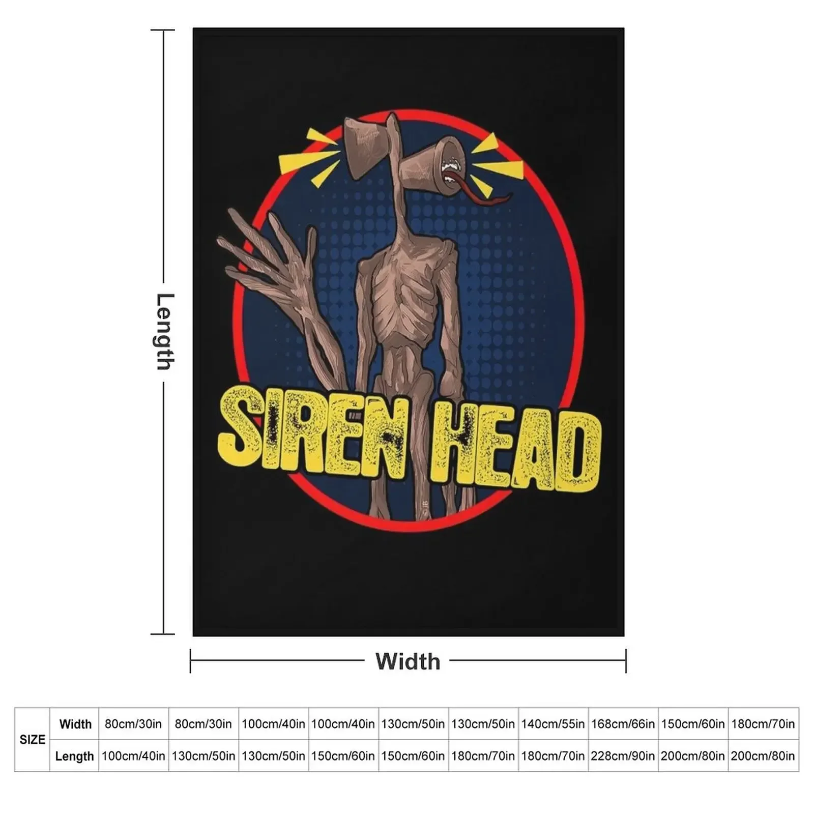 Siren Head - Yellow Logo Throw Blanket Decorative Throw Plaid For Baby Travel anime Soft Plaid Blankets
