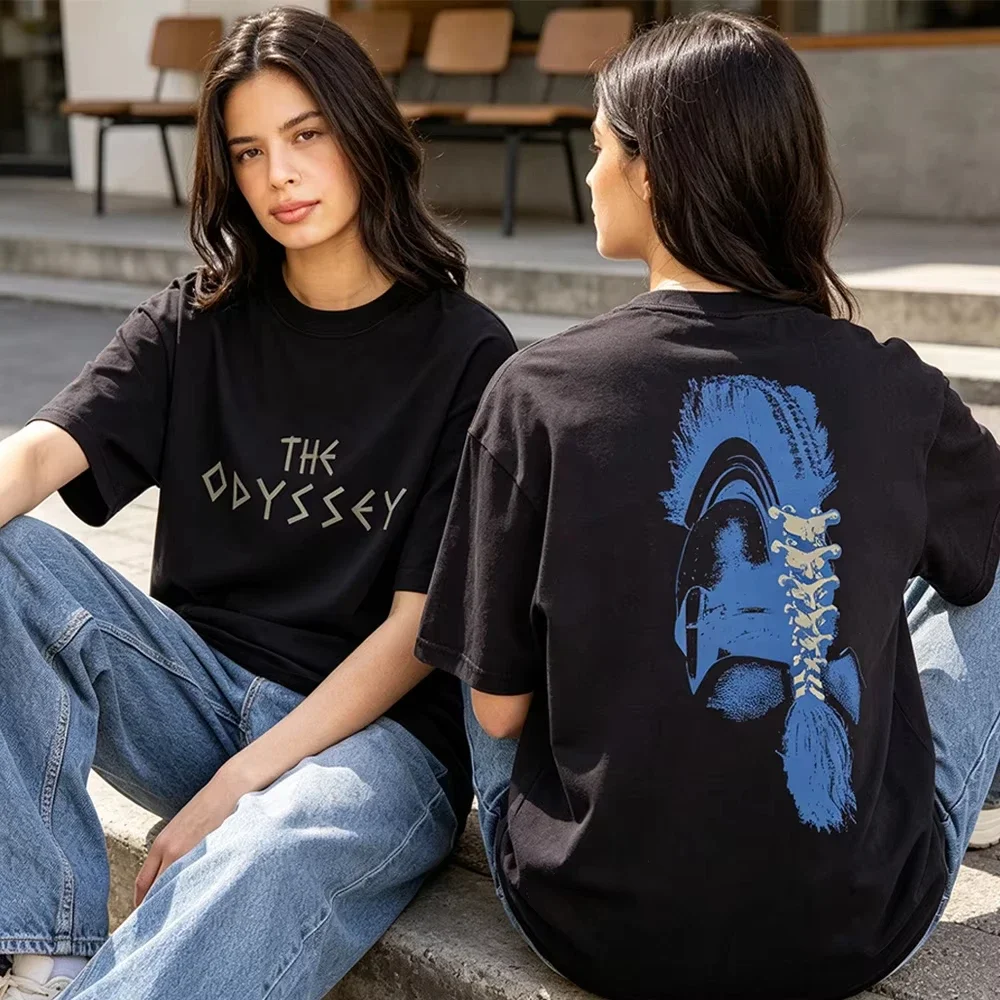 2026 The Odyssey Fans Graphic T-Shirt Agamemnon Helmet Tee with Back Print Men Women Cotton T Shirt Men's Clothing Vintage Tops