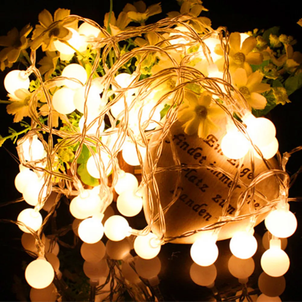 Kleine Kugel-Lichterkette, Globus-Lichterkette, batteriebetrieben, für Garten, Weihnachten, Schlafzimmer, Hochzeit, Halloween, Camping, Zelt-Dekoration