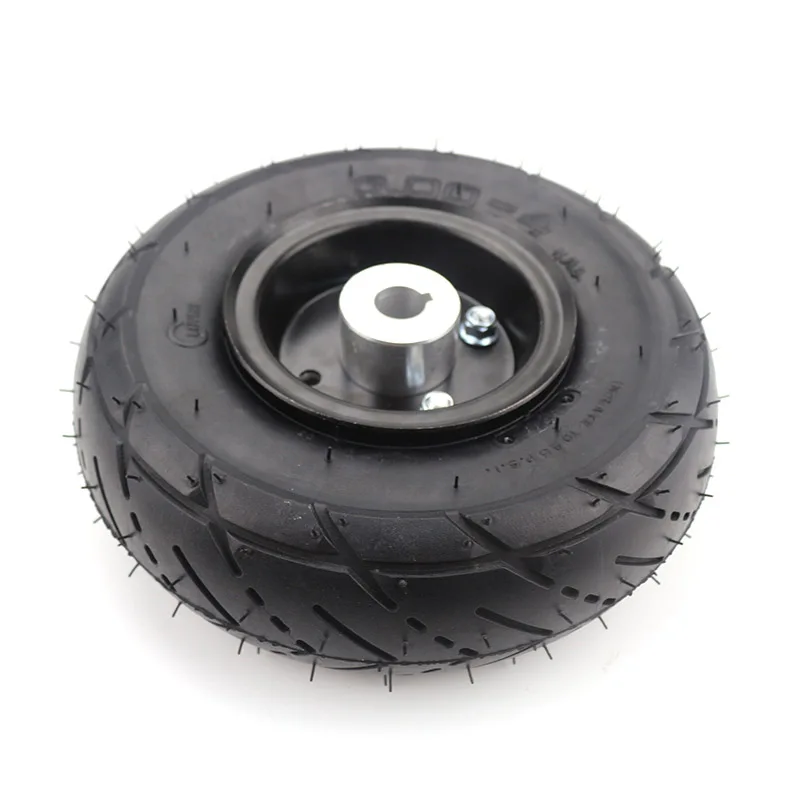 Inflatable Tire 3.00-4 Electric Scooter Tyre Inner Tube with Rim Keyway Alloy Wheels Hub for Gas Scooter Bike Motorcycle Parts