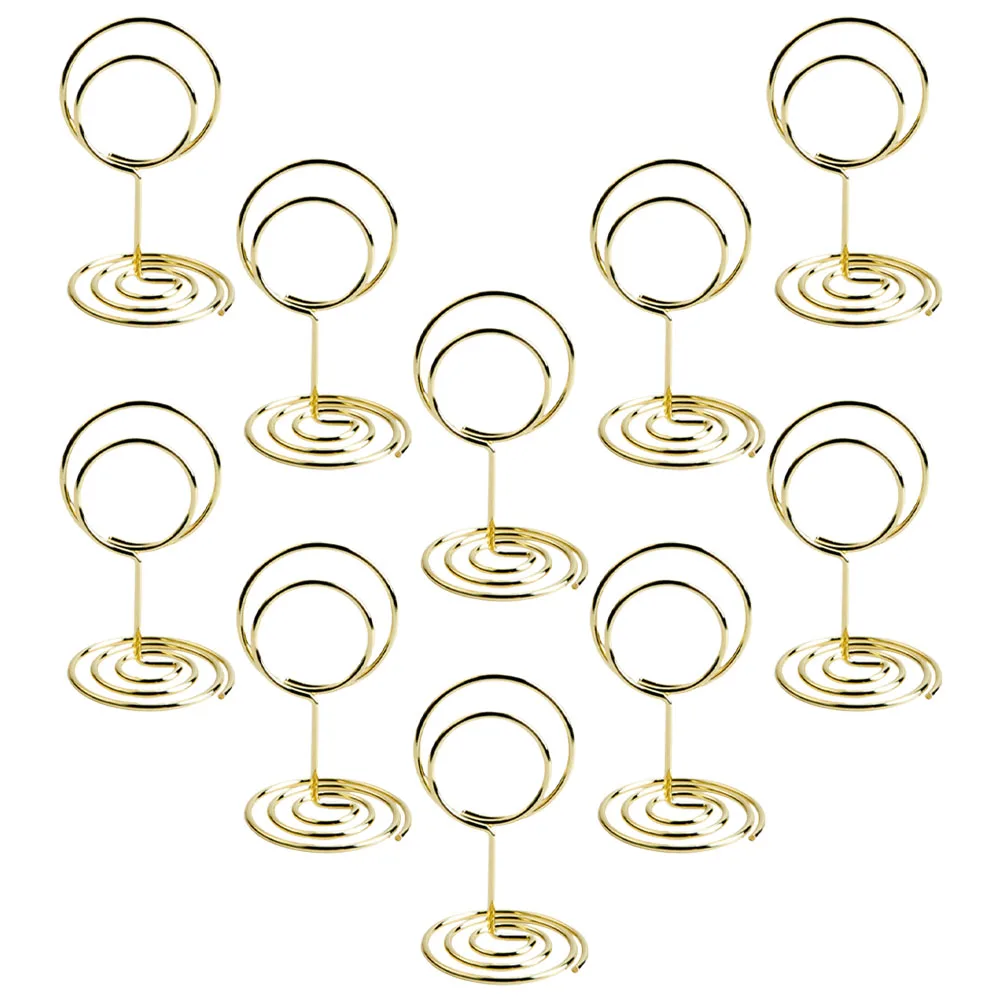 

10pcs Peacock Round Clip Metal Card Holder Desk Photo Displays Memo Clips Table Number Holders Place Card Wedding