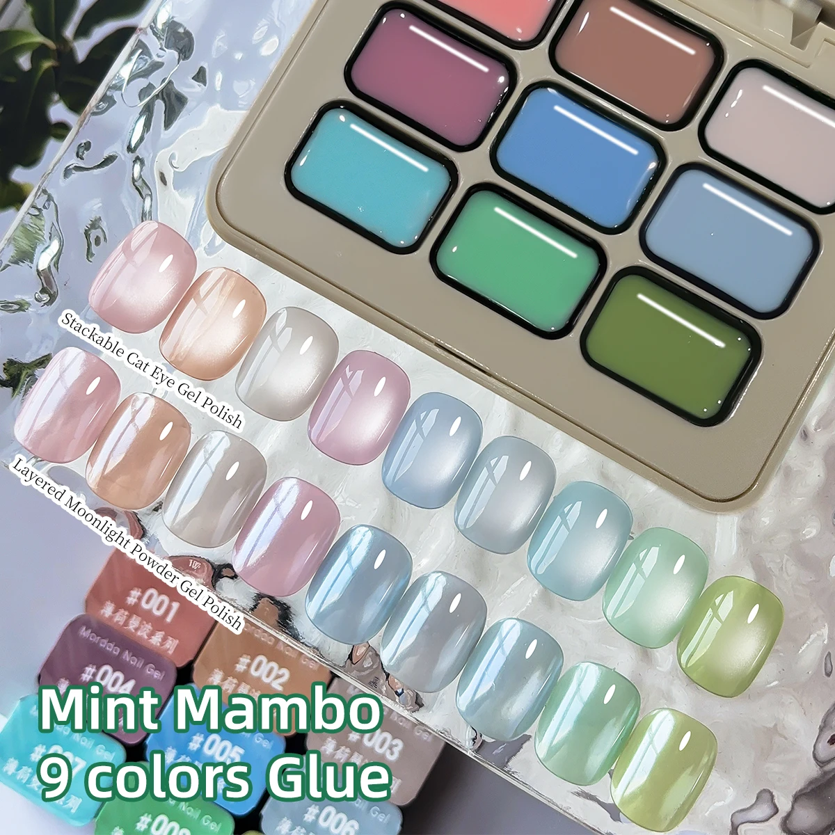 9-colors patter glue smudges canned high saturation popular semi-solid nail polish glue nail salon for special use