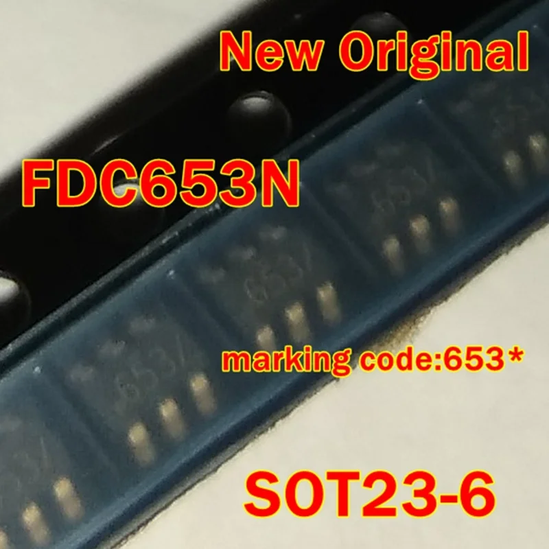 1Pcs to 100Pcs Fdc653N Sot23-6 New Original Marking Code:653* N-Channel Enhanced Field-Effect Transistor, 30V, 5A