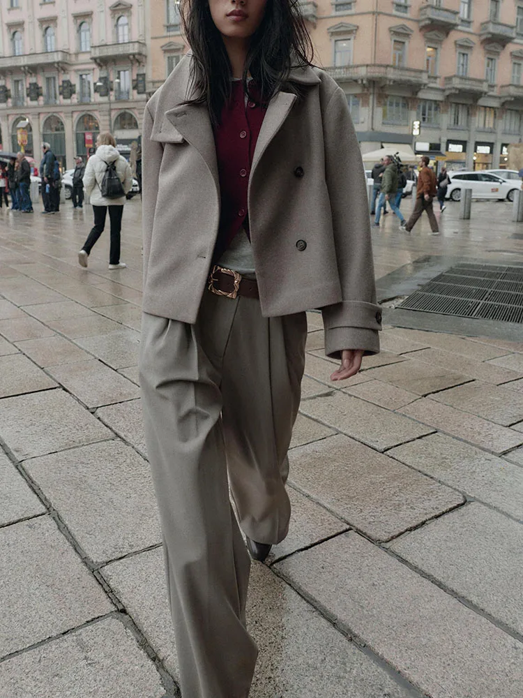 

Faionable Sweet Sle Long Sve пальто с воротником-стойкой и двойными пуговицами, Новое поступление, зимняя женская верхняя одежда Ele Aosp...