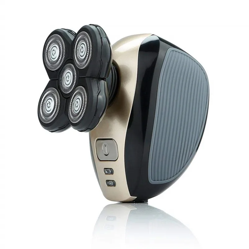 مجموعة ماكينة حلاقة كهربائية قابلة لإعادة الشحن IPX7 USB، رأس محمول من الفولاذ المقاوم للصدأ للرجال، ماكينة حلاقة 5 شفرات، أداة حلاقة كهربائية للوجه #3