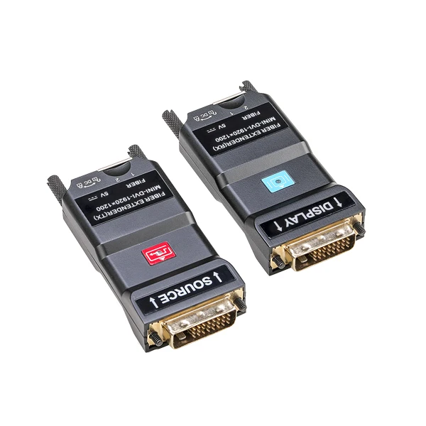Ho-link LC to DVI Fiber Optic Transceiver 10Gbps Digital Video Converter for Monitor Projector PC TV Versatile Connectors
