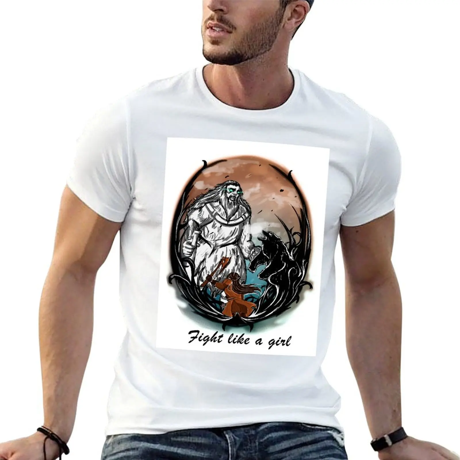 

Lady Mormont GOT Fan art illustration T-Shirt printed t shirts for man t shirts for man cotton t shirts designer T-Shirt