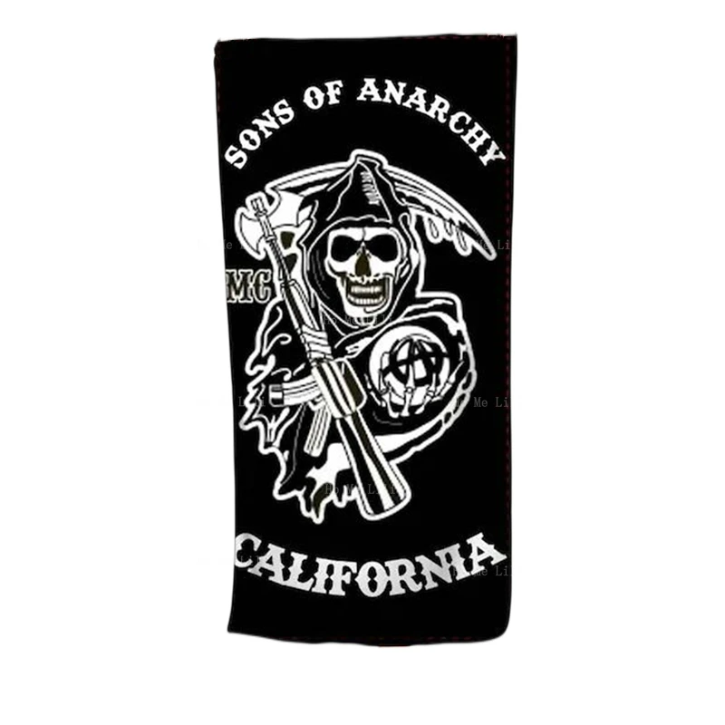 Sons Of Anarchy Grim Reaper Beach Towel Suitable For Yoga Fitness Swimming And Other Places