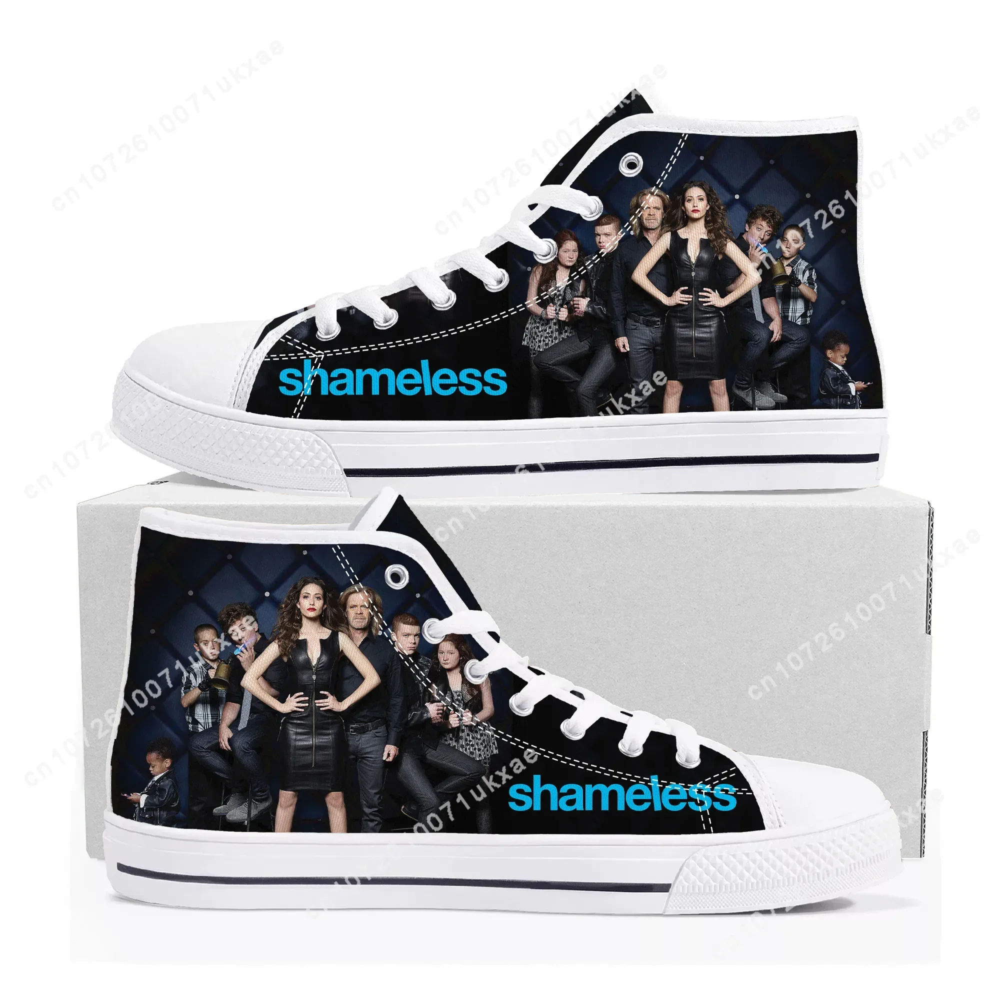 Shameless In A World High Top Sneakers Mens Womens Teenager Canvas High Quality Sneaker Casual Custom Made Shoes Customize Shoe