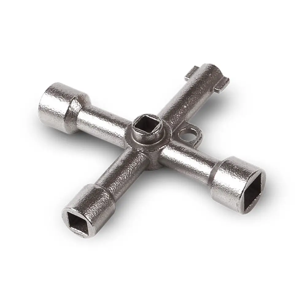 Multifunction Cabinet Lock Key 304 Stainless Steel Triangle Cross Square Utility Tool For Electric Box Switch Control Train