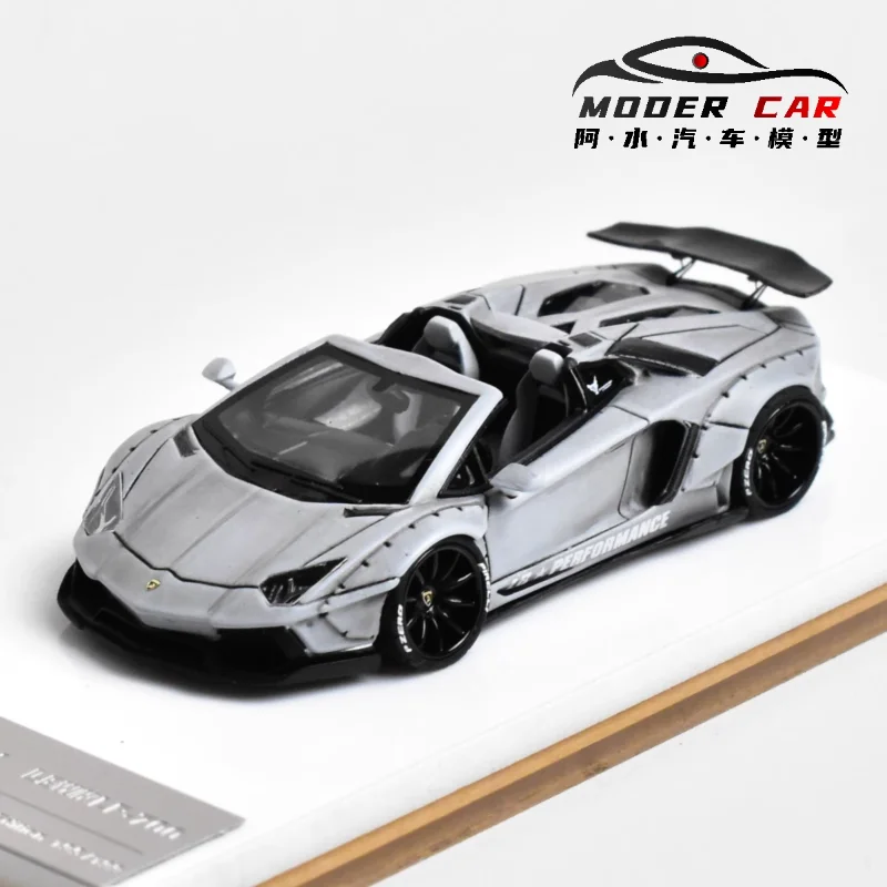 1:64 Feine Werke Lamborghini LP700 Bull Cabrio Wide Body Druckguss Simulation Harz Automodell Sammlung Dekoration Jungenspielzeug