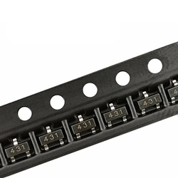 (100 adet) TL431 SOT-23 SMD voltaj regülatörü IC 0.5% (işaretleme 431)