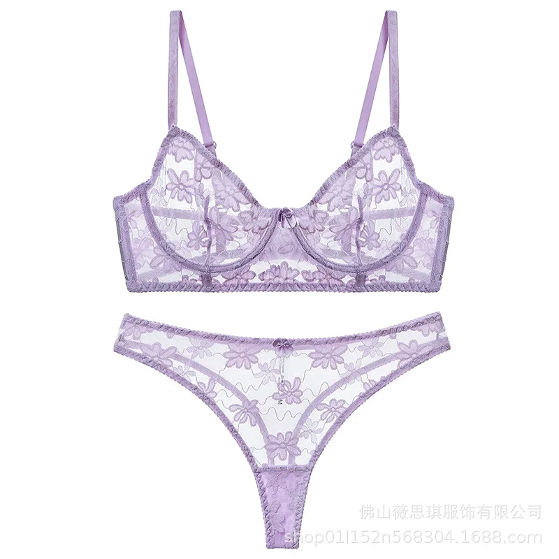 

Женский сексуальный кружевной бюстгальтер с цветочной вышивкой, прозрачный комплект нижнего белья, короткий комплект, элегантные женские стринги, комплект нижнего белья, бюстгальтер и трусики