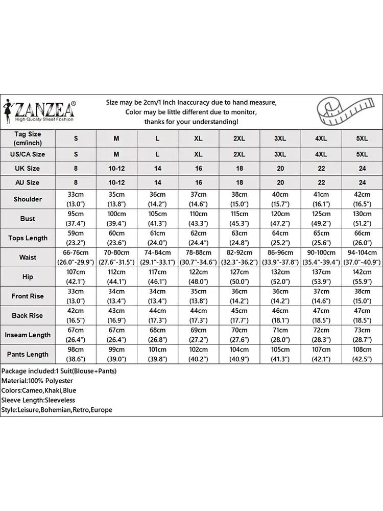 ZANZEA Summer Elegant Sleeveless Vests Tops Pant Sets Women Casual Solid Tracksuits Fashion 2-Piece Sets 2PCS Office OL Suit