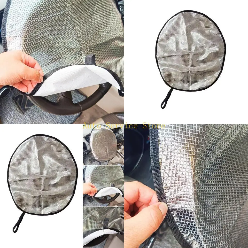 

462A Car Steering Wheel Sun Shade Cover Sunshade Protectors Silver Cover Sun Block