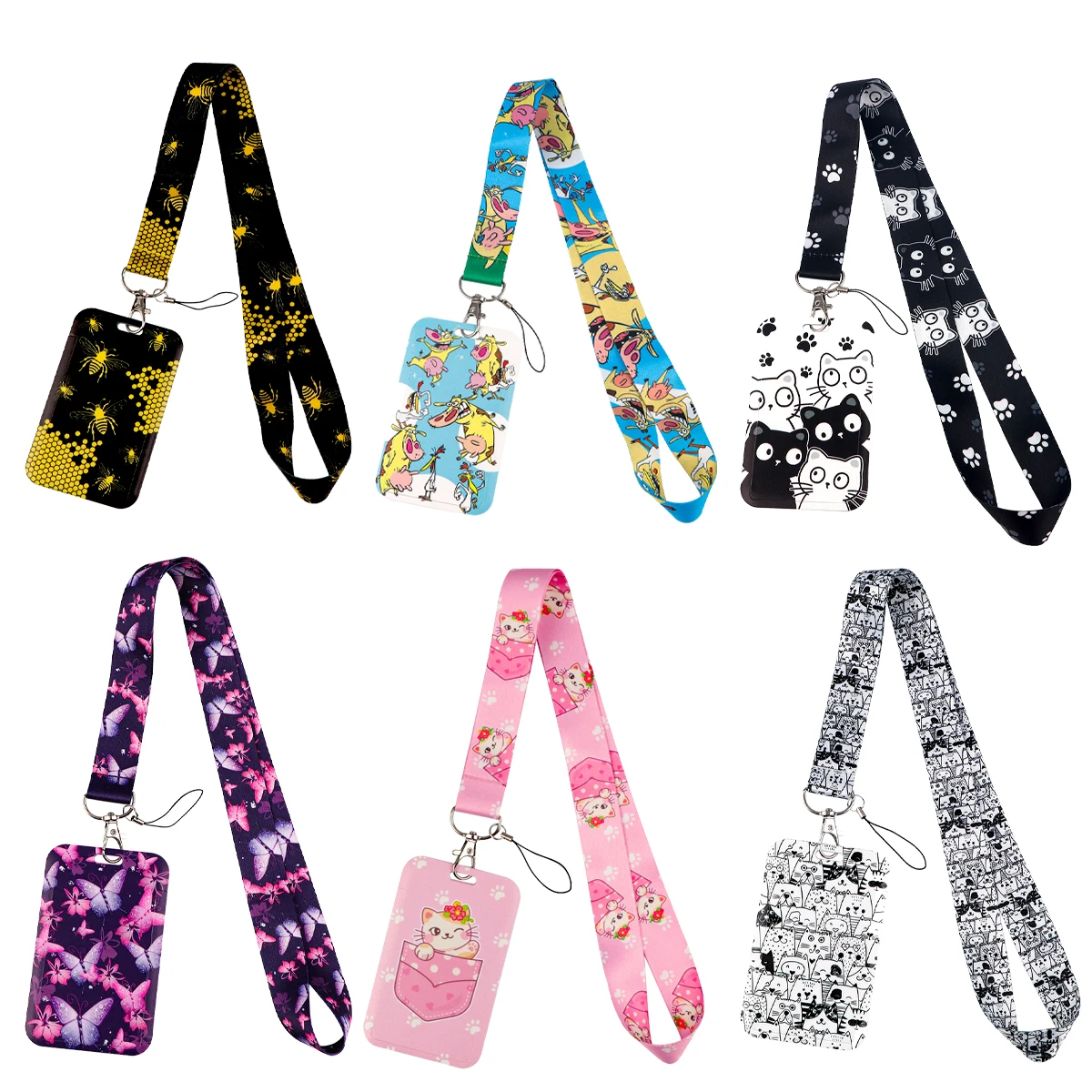 

Cute Animals Lanyard Neck Strap For Keychain ID Card Mobile Phone Straps Badge Holder Hang Rope Accessories Gifts For Friends