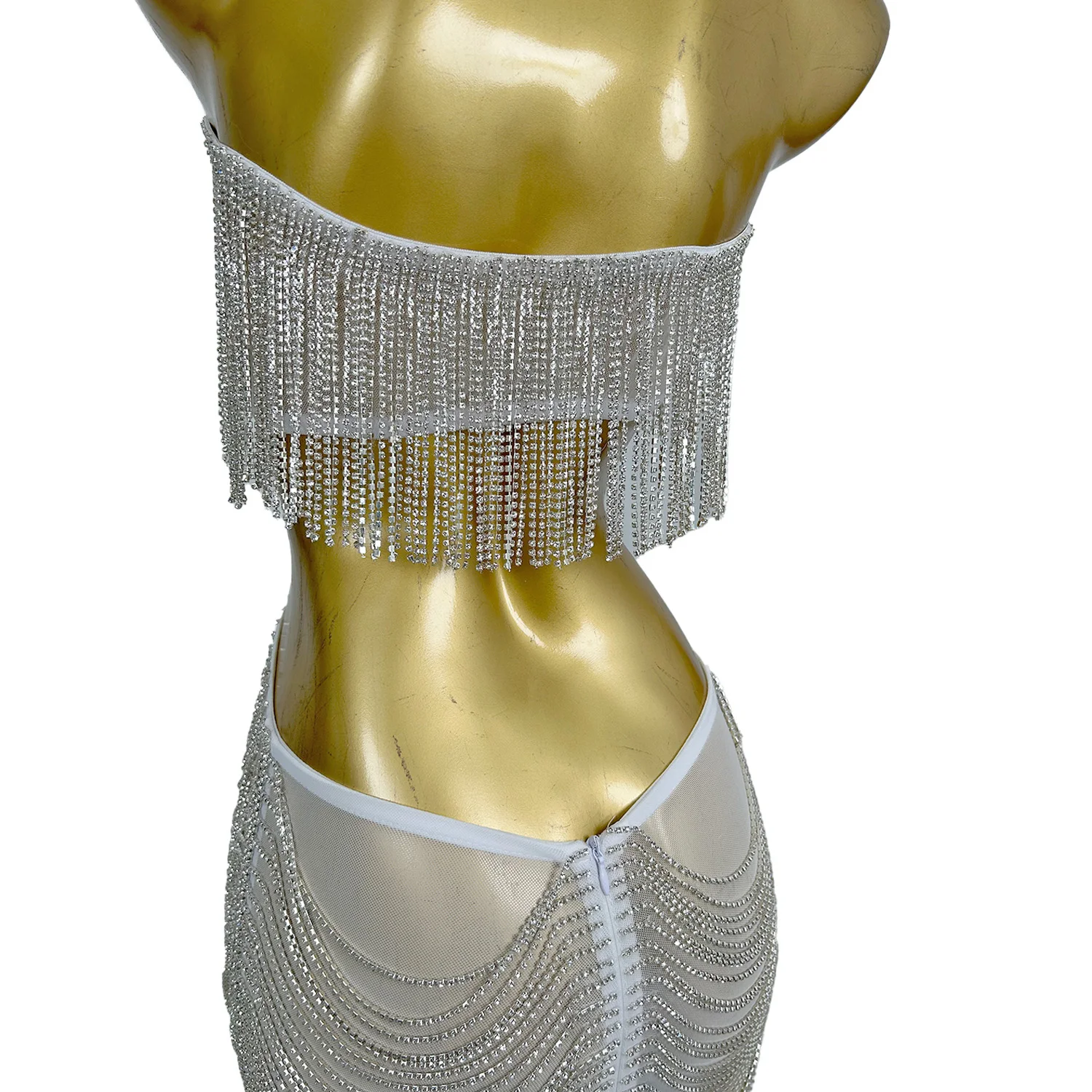 مثير حمالة شرابة حجر الراين عيد ميلاد حفلة موسيقية فستان طويل النساء ملابس الحفلات قطع الطابق طول مأدبة مساء فستان ضيق