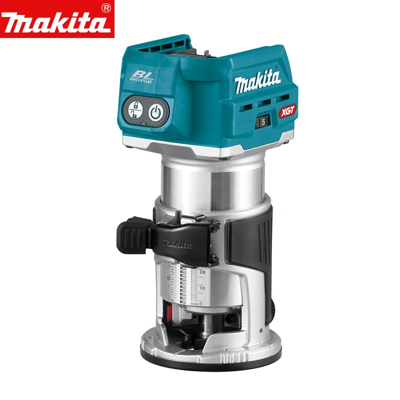 Makita RT001G 40V XGT Brushless Laminate Trimmer Multifunctional Handheld Rechargeable Cordless Woodworking Edger Variable Speed