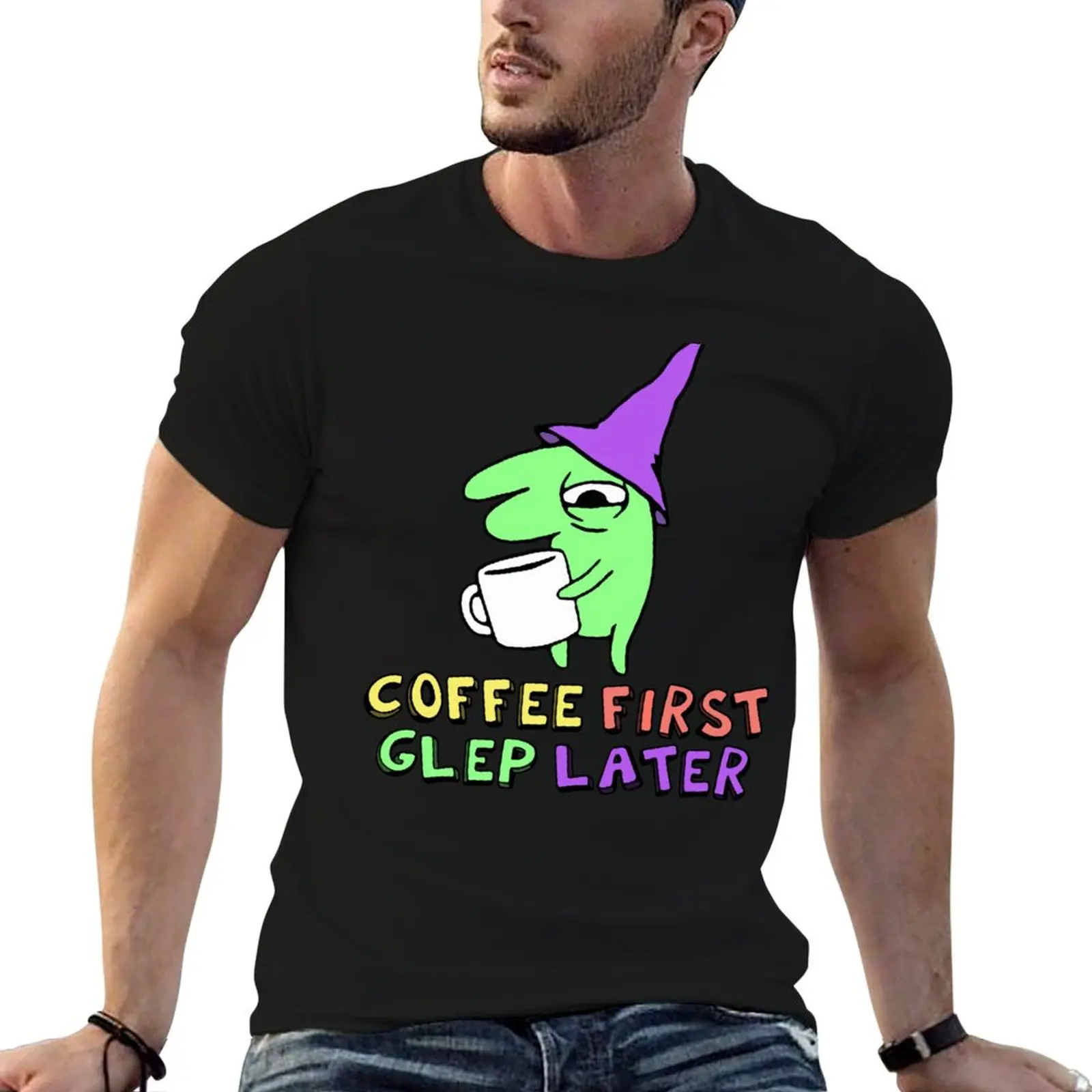 

glep coffee smiling friends T-Shirt t shirts for man pack cotton t shirt for man 100 percent cotton T-Shirt